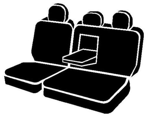 Custom Fit Fia SP82-50 BLACK Rear Seat Cover Split Seat 60/40 - Poly-Cotton, (Black)