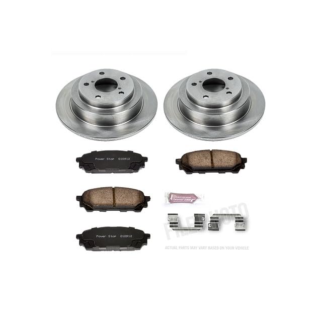 POWERSTOP Autospecialty KOE447 Rear Replacement Brake Kit-OE Brake Rotors & Ceramic Brake Pads