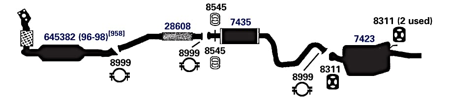 Exhaust Muffler AP Exhaust Products 7423