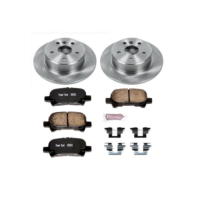 POWERSTOP Autospecialty KOE2322 Rear Replacement Brake Kit-OE Brake Rotors & Ceramic Brake Pads For Toyota Avalon 2000-2004 [Model Specific]