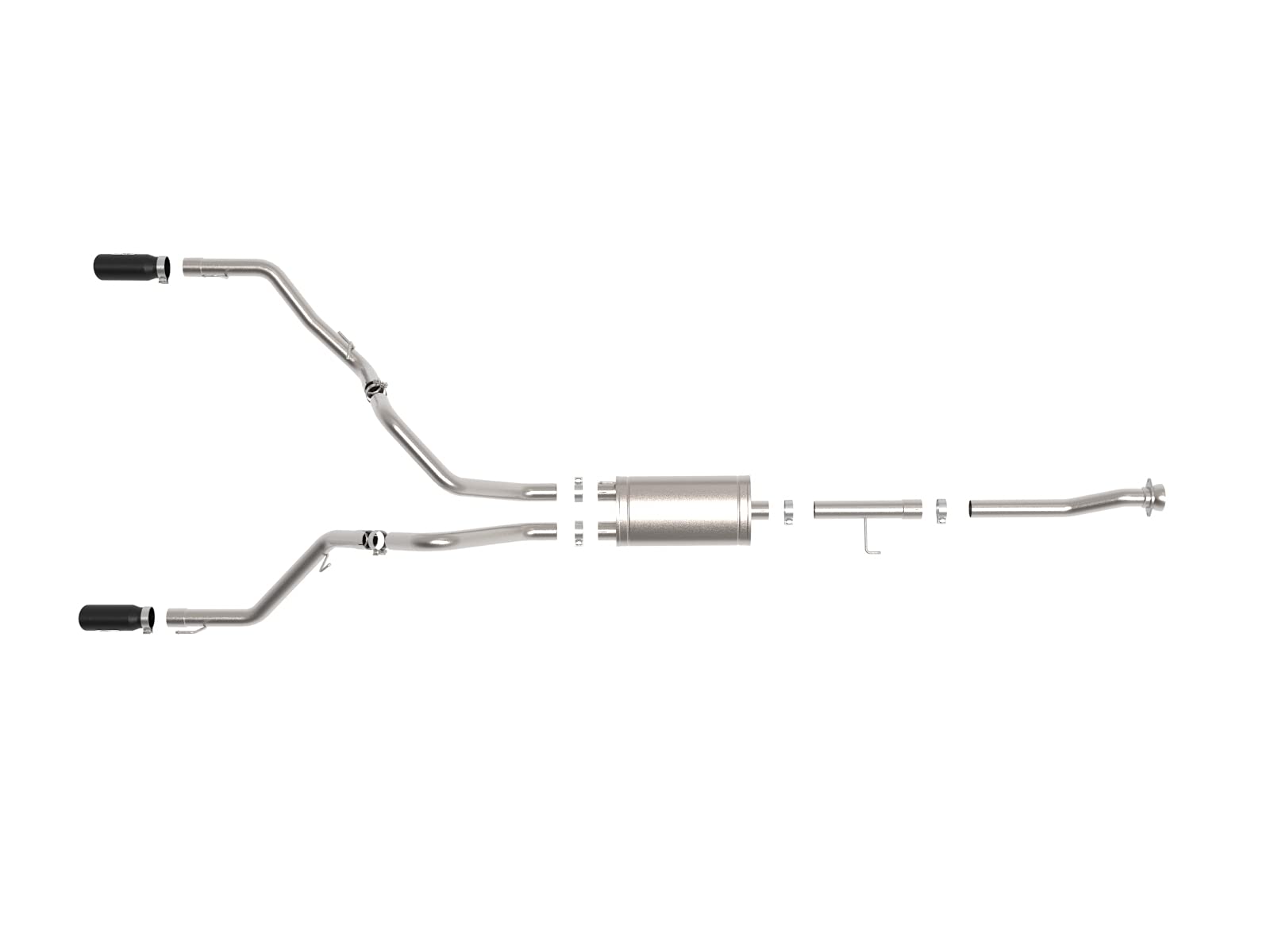 Vulcan Series aFe POWER 49-33127-B 3 IN 304 Stainless Steel Cat-Back Exhaust System w/Black Tips, fits Ford F-150 2021 V6-2.7L/3.5L (tt)/V8-5.0L