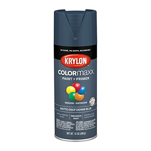 Krylon Colormaxx K05604007 Spray-Paints, 12 Ounce (Pack of 1), Deep Denim Blue