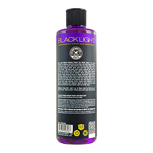 Chemical Guys Black Light CWS61916 Foaming Car Wash Soap(Works with Foam Cannons, Foam Guns or Bucket Washes)Safe for Cars,Trucks,Motorcycles,RVs&More,16 fl oz, Black Cherry Scent(packaging may Vary)