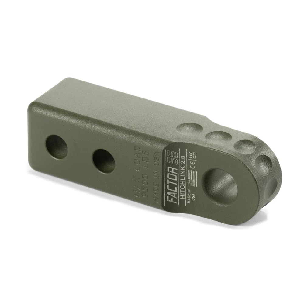 Hitchlink 2.0 Factor 55 00020-14 Rated at 9500 lb Ultimate Failure at 51,000 lb Convert Your Vehicles Hitch Receiver into a Recovery Point. Ideal for 4x4 Off Road Adventures – OD Green