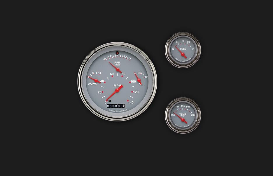 Tetra 6 Gauge Set Classic Instruments Gray