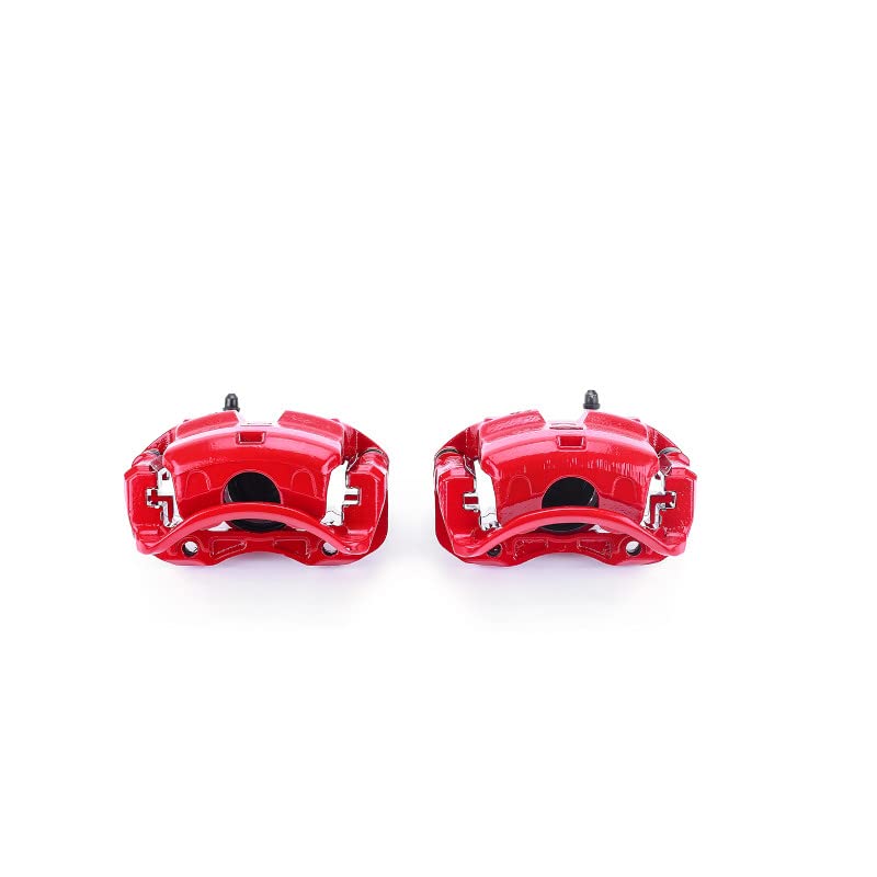 Power Stop S2618 Front Pair of High-Temp Red Powder Coated Calipers For Nissan Sentra 2000-2006 [Model Specific]