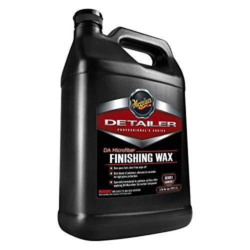 Meguiar's DA Microfiber Finishing Wax D30101 - Pro Car Polish Adds Protection While Removing Light Defects, Ideal for Use on DA Microfiber Finishing Disc and DA Polisher, 128 Oz, 1 Gal