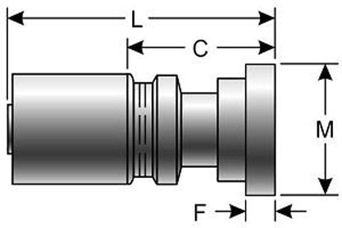 48GL-48FL Gates GL Couplings, Code 61 O-Ring Flange, 3" ID