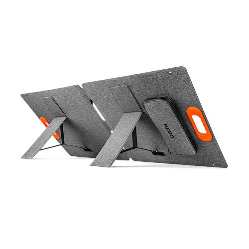 100 Watt NEBO RELIANCE Solar Panel | Foldable, 22% Sunlight to Solar Energy Conversion Rate, Compatible with All Rambler, Pinnacle & Intrepid Portable Power Stations to Keep Multiple Devices Charged