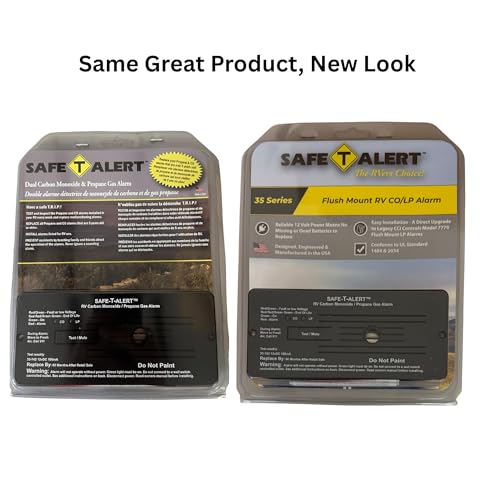 Dual LP/CO Alarm - Safe T Alert - Flush Mount Black - 35-742-BL