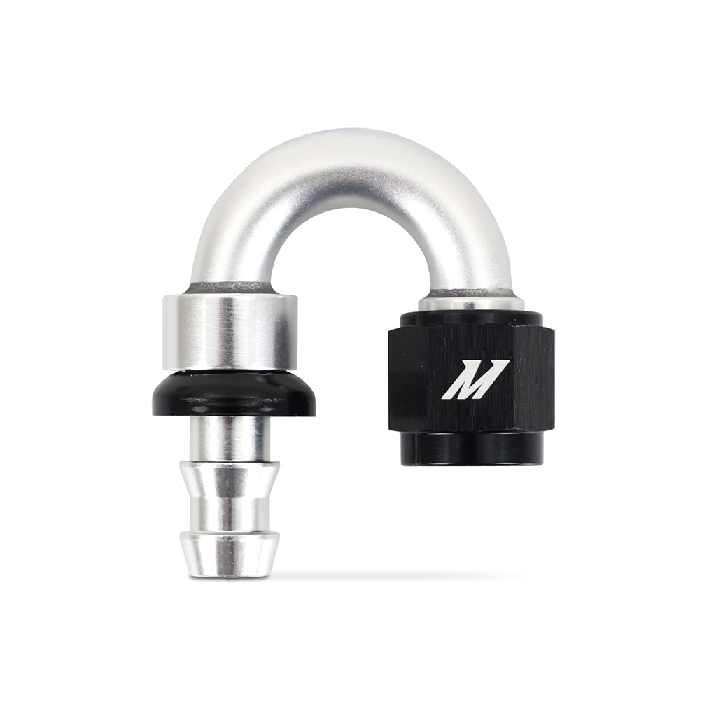 180-Degree Mishimoto Push-Lock Fitting, 6AN