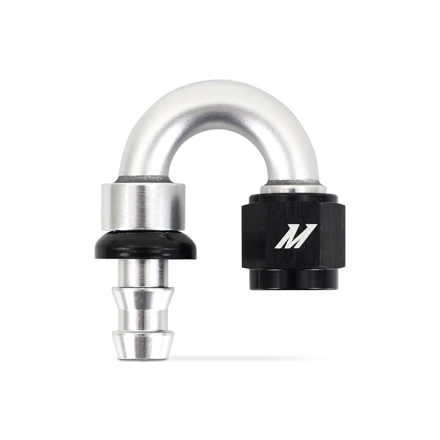 180-Degree Mishimoto Push-Lock Fitting, 6AN