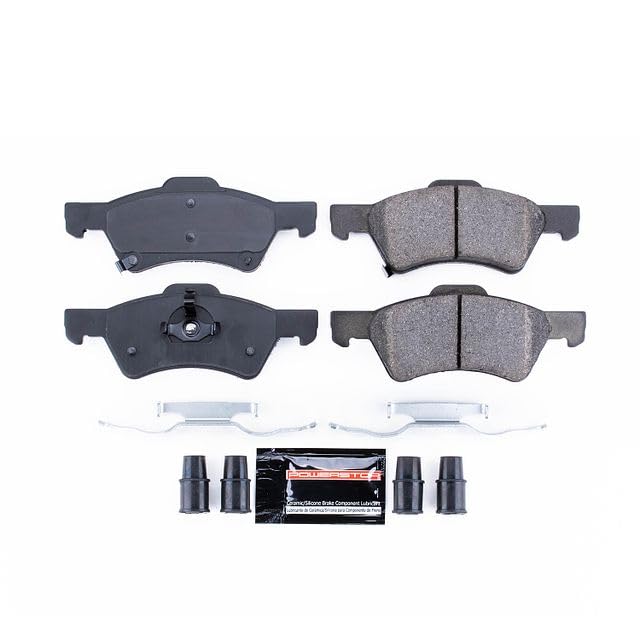 Power Stop Z23-857 Z23 Evolution Sport Carbon Fiber Infused Ceramic Brake Pads with Hardware For Chrysler Town & Country, Chrysler Voya, Dodge Caravan, Dodge Grand Caravan [Model Specific]