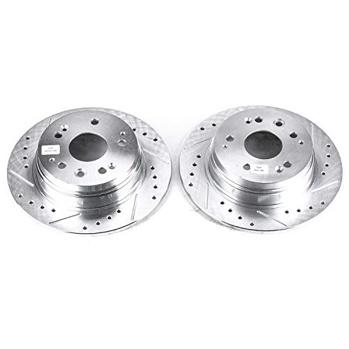 Power Stop Rear JBR961XPR Drilled & Slotted Rotor Pair For Acura CL 2001-2003 [Model Specific]