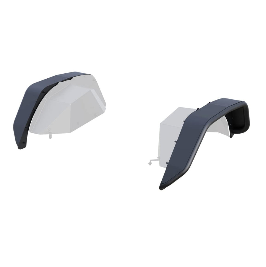 Tubular Black Horse Rear FENDER FLARES Matte Black Compatible with 2020-2025 Jeep Gladiator-TFFG20R