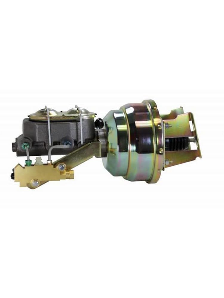 8 Inch LEED BRAKES Dual Power Booster, 1-1/8 Inch Bore Master, Side Mount Valve, Disc/Disc (Zinc)