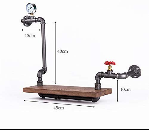 YIMJ Wall Shelf Coat Rack Furniture Wrought Iron Towel Rack American Country Style Shelf Art Exhibition Shelf