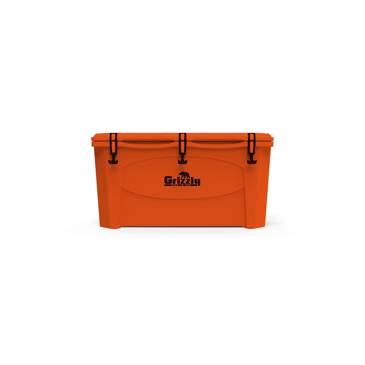 100 Cooler Grizzly | 100 qt Ice Chest Durable Rotomolded Insulated | Made in USA | Warranty for Life | for Beach Boat Camping Fishing Hunting | G100 | Orange