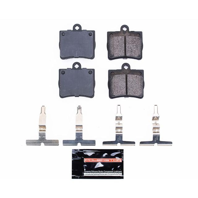 Power Stop Z23-739 Z23 Evolution Sport Rear Carbon Fiber Infused Ceramic Brake Pads with Hardware For Mercedes-Benz C230 1997-1998 [Model Specific]