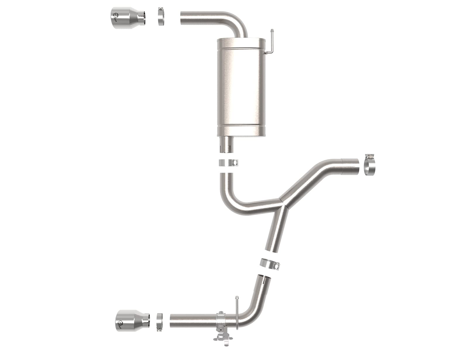 MACH Force-Xp aFe Power 49-36349-P 3 to 2-1/2 IN Stainless Steel Axle-Back Exhaust w/Polished Tip, fits BMW X1 (F48) 15-21 L4-2.0L (t)