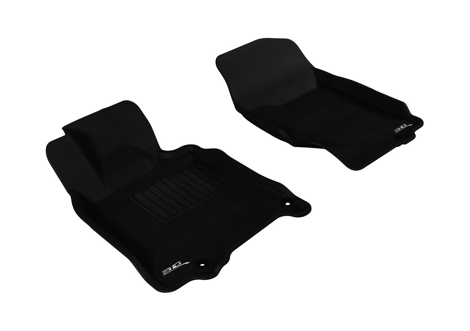 MAXpider 3D Custom Fit Kagu Floor Mat (Black) Compatible with Infiniti Q40 2015 / Q60 2014 / G35 / G37 Coupe / Sedan 2007-2013 - R1 (2 Eyelets)