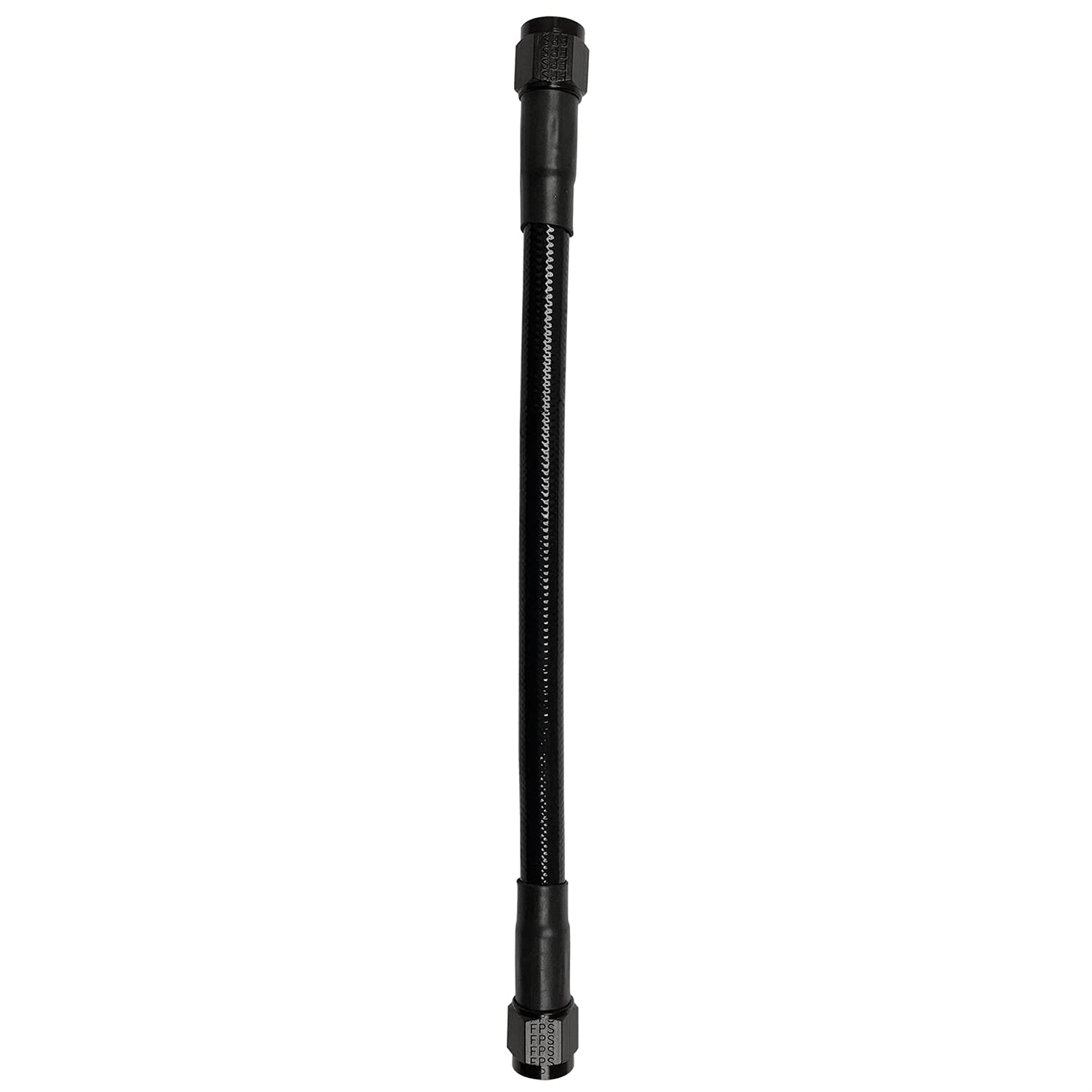 Black -6AN Fragola PTFE Hose Assembly Straight x Straight 12in