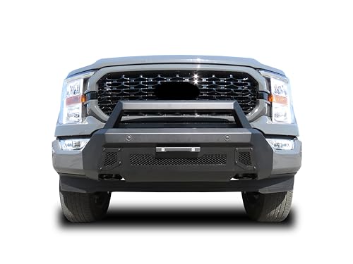 Armour III Black Horse Light Duty Front Bumper Textured Black Compatible with 2021-2023 Ford F-150(Excl. 22-23 F150 Lightning EV)-AR3LD42NL
