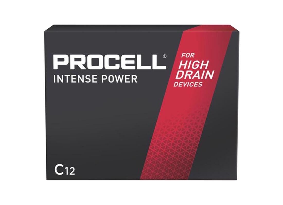 Alkaline Procell Intense Power C, 1.5V Batteries Pack of 12