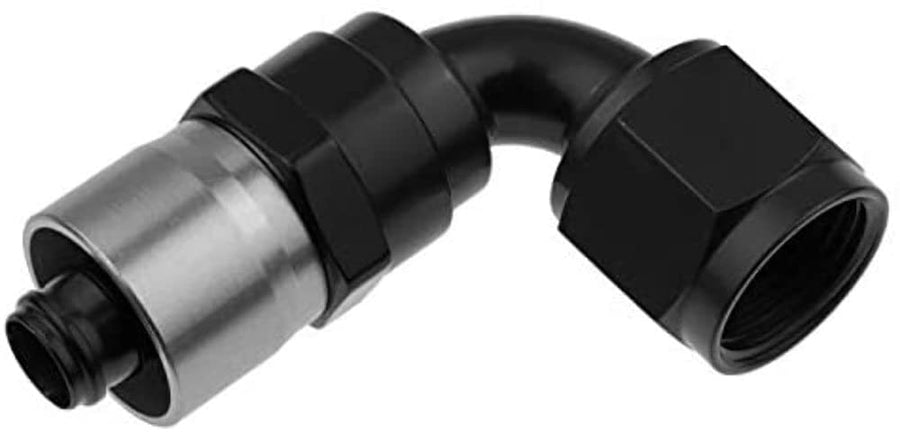 7090-10-2 Redhorse Performance Crimp Style Hose End (Black), 1 Pack