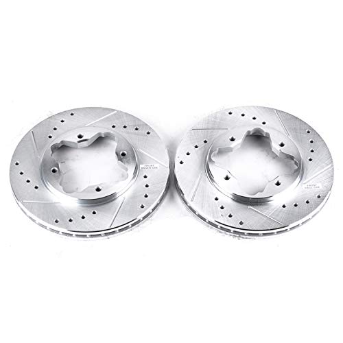 Power Stop Front JBR524XPR Drilled & Slotted Rotor Pair For Acura CL 1997, Honda Accord 1990-1997 [Model Specific] Evolution