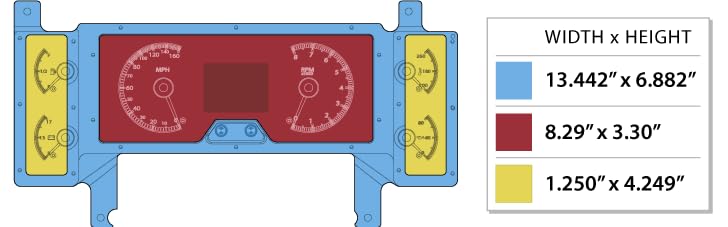 Dakota Digital HDX-84B-REG-S Analog Gauge Instrument System Compatible with 1984-87 Buick Regal and Grand National Silver Alloy