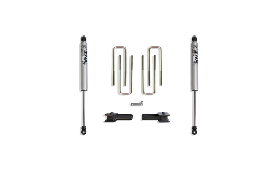 Part# 903120F MaxTrac SUSPENSION'S is A Rear Box KIT Including 2" Lift Blocks, U-Bolts & A Pair of Fox 2.0 Performance Series Rear Shocks