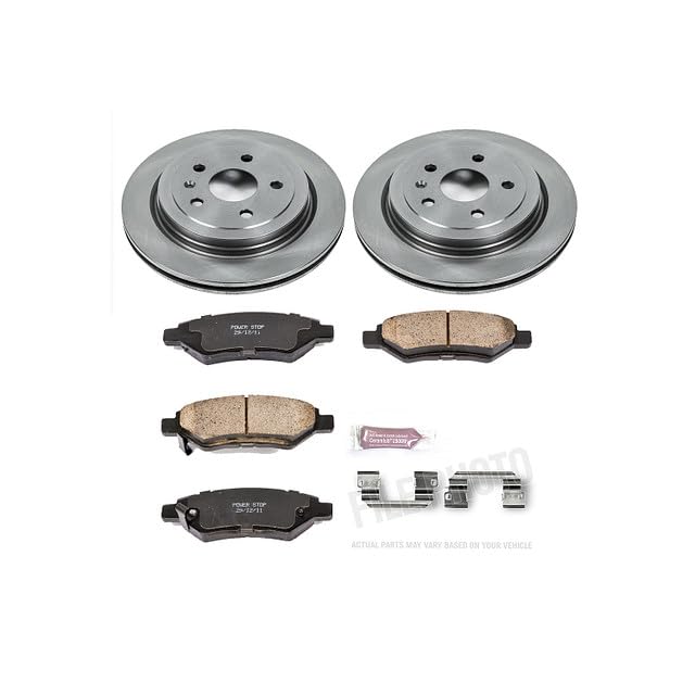 POWERSTOP Autospecialty KOE3072 Rear Replacement Brake Kit-OE Brake Rotors & Ceramic Brake Pads For Cadillac CTS 2008-2014, Chevrolet Camaro 2010-2015 [Model Specific]