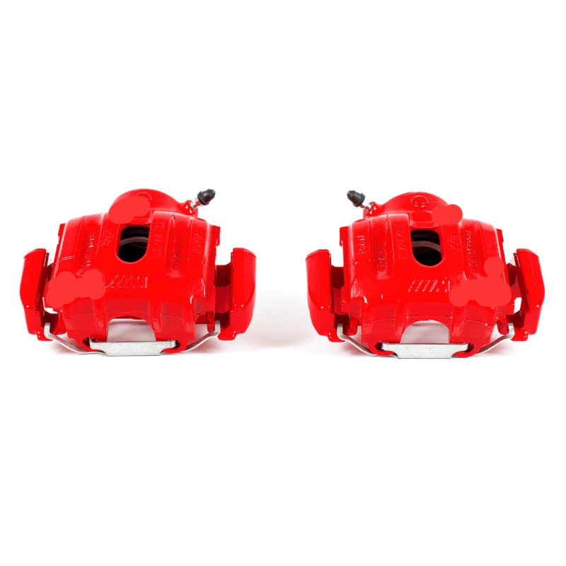 Power Stop Pair of High-Temp Red Powder Coated Calipers Front For BMW M3 1994-1999, BMW M5 1991-1993, BMW Z3 1998-2002 [Model Specific]