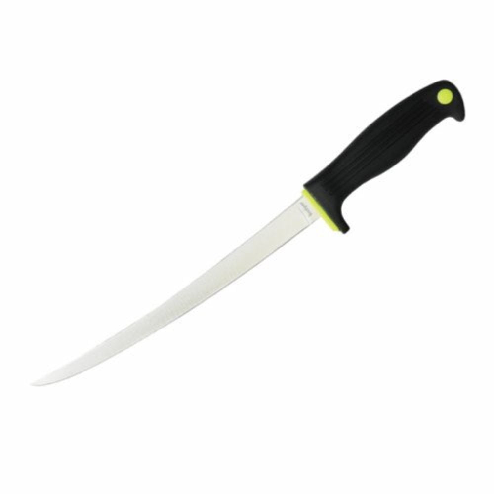 9" Kershaw Clearwater Fish Fillet Knife, Black, 9 Inch Fixed Stainless Steel Blade, Trailing Point Blade Tip, Includes ABS Sheath, Fishing Fillet Knife for Large Salt and Fresh Water Fish