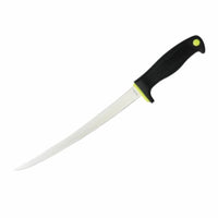 9" Kershaw Clearwater Fish Fillet Knife, Black, 9 Inch Fixed Stainless Steel Blade, Trailing Point Blade Tip, Includes ABS Sheath, Fishing Fillet Knife for Large Salt and Fresh Water Fish