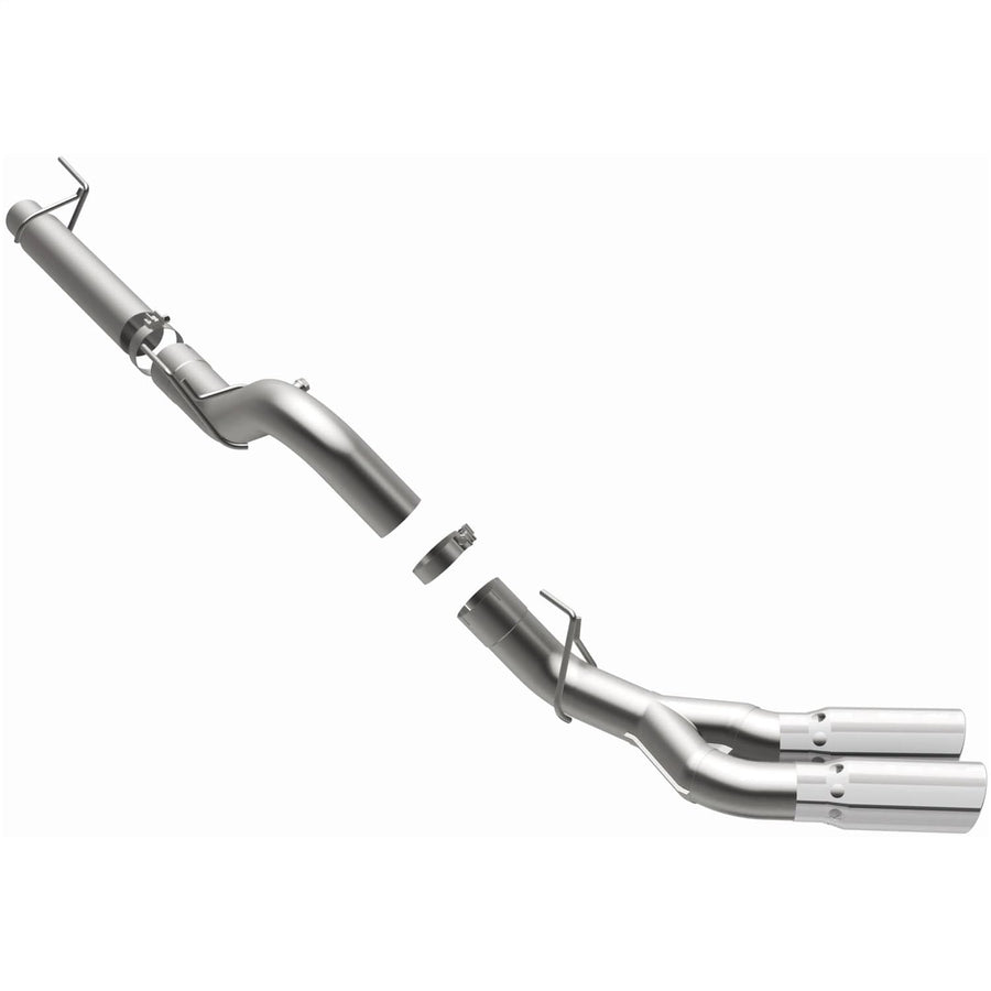 MagnaFlow Performance Filter-Back Exhaust System 19422 - Street Series, Stainless Steel 4in Main Piping, Dual Same Side Behind Passenger Rear Tire Exit, Polished 5in Exhaust Tip - Truck Exhaust Kit