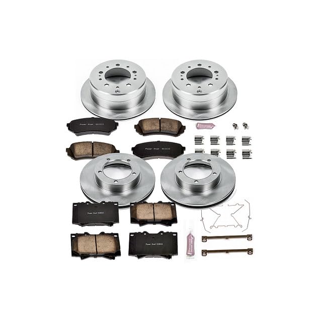 POWERSTOP Autospecialty KOE1133 Front and Rear Replacement Brake Kit-OE Brake Rotors & Ceramic Brake Pads