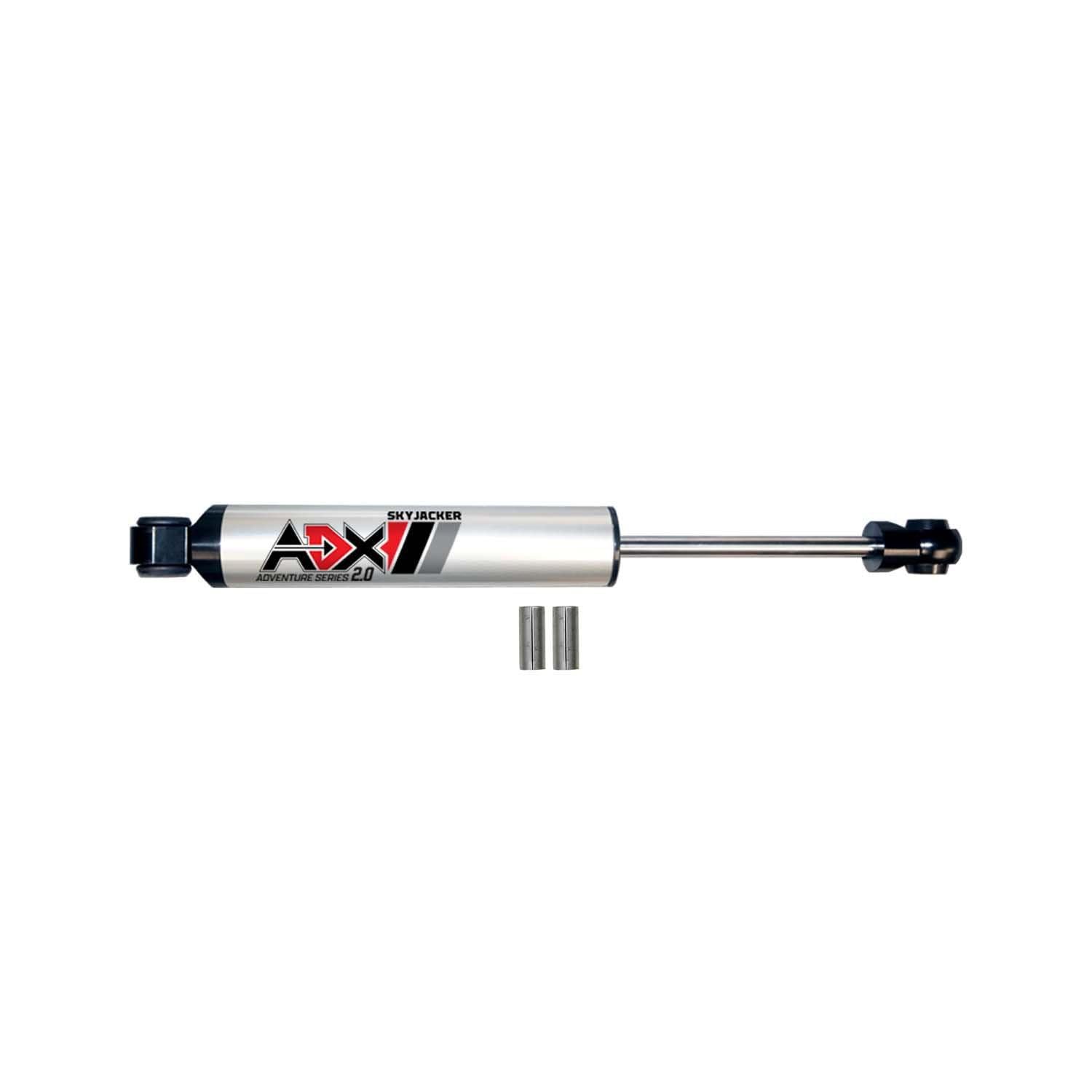Skyjacker ADX 2.0 Steering Stabilizer, Aluminum, Polished, Jeep Wrangler JK 2007-18, Each