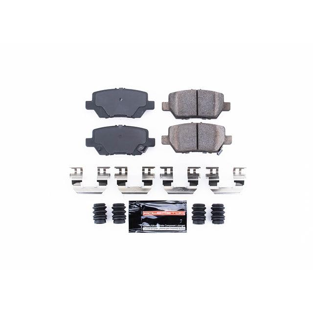 Power Stop Z23-1090 Z23 Evolution Sport Carbon Fiber Infused Ceramic Brake Pads Rear with Hardware For Acura RL 2005-2012 [Vehicle Specific]