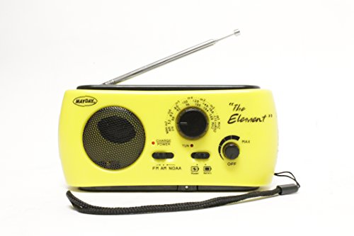 Solar Dynamo Element AM/FM/NOAA Emergency Radio – Crank, USB & Power with Flashlight, SOS Alert & Weather Alerts – Ideal for Disaster Prep, Camping & Survival Kits