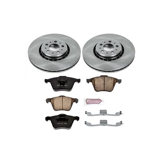 Power Stop Autospecialty KOE4552 Front Replacement Brake Kit-OE Brake Rotors & Ceramic Brake Pads For Volvo XC90 2003-2014 [Vehicle Specific]