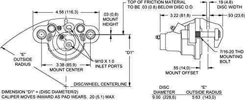 Wilwood CALIPER,DH4,1.50/.94.19 ROTOR,LOW 120-9234