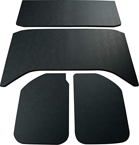 Design Engineering 050159 Boom Mat Sound Deadening Leather Look Black Headliner Compatible with 4-Door Jeep Wrangler (2011-2016)
