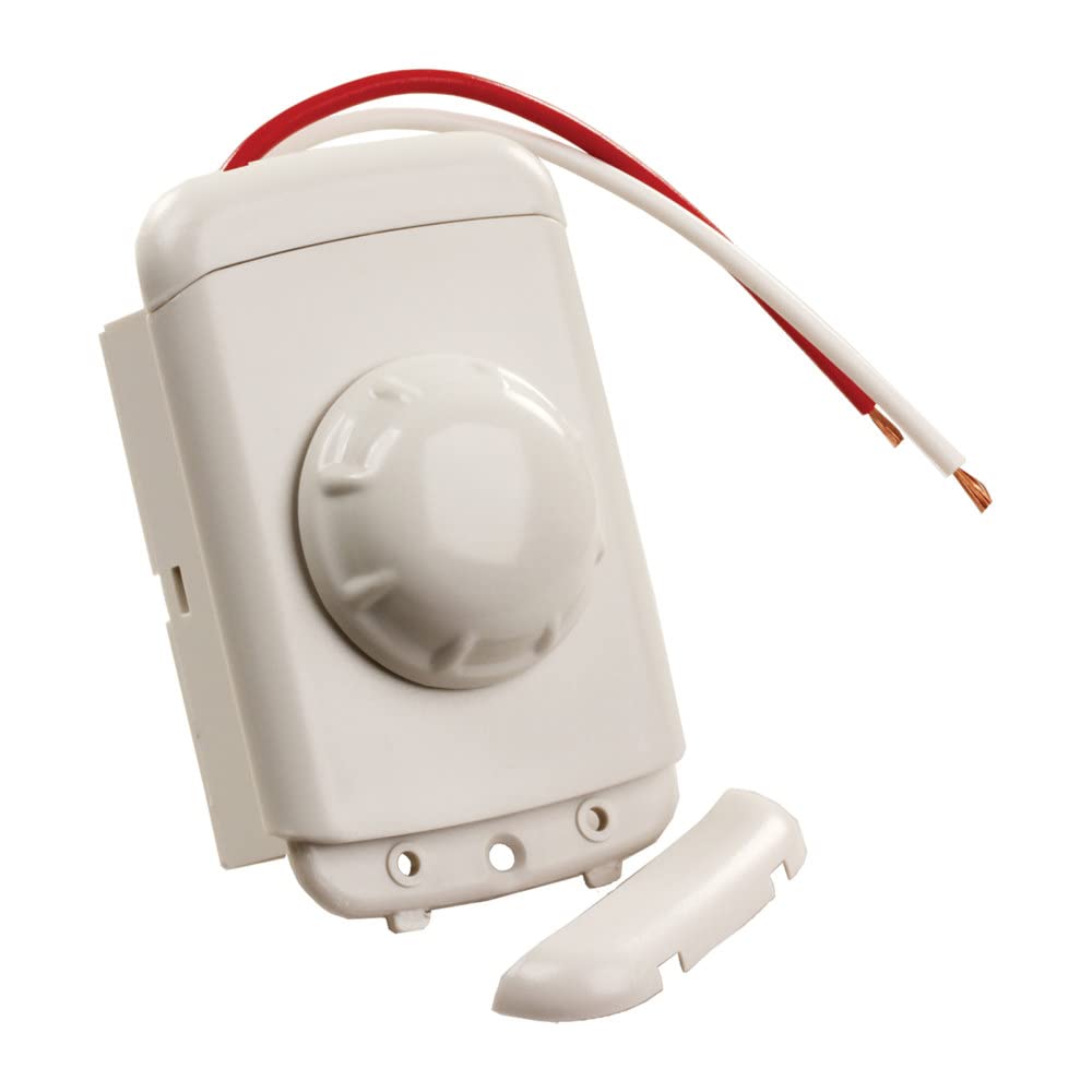 White JR Products Rotary Dimmer Switch 15235