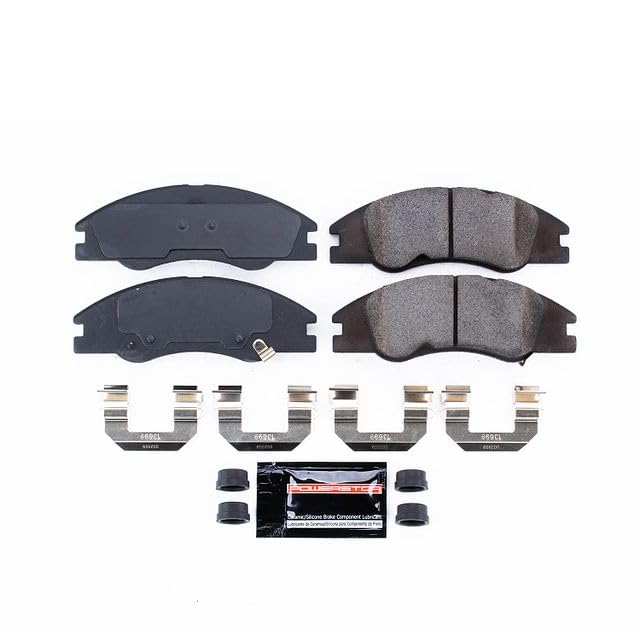 Power Stop Z23-1074 Z23 Evolution Sport Carbon Fiber Infused Ceramic Brake Pads with Hardware For Kia Spectra 2005-2009, Kia Spectra5 2005-2009 [Model Specific]