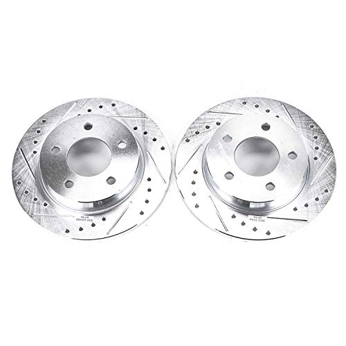 Rear Power Stop JBR1114XPR Drilled & Slotted Evolution Rotor Pair For Mazda 3 2004-2013 [Model Specific]