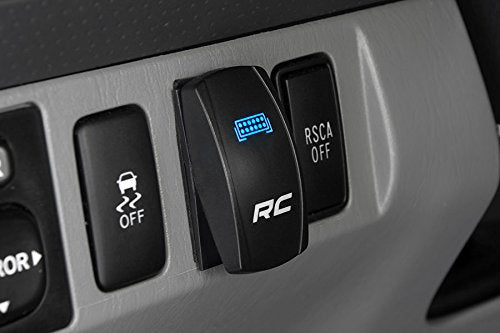 Backlit Rough Country 2"x1" Rocker Switch | Blue Back Light -709SW, Single LED Rocker, Black
