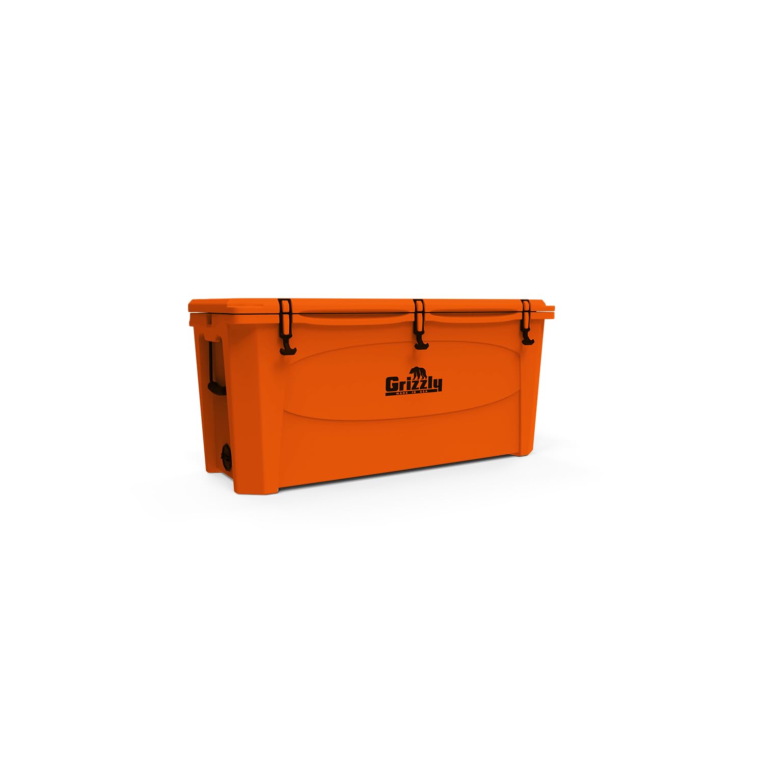 165 Cooler Grizzly | 165 qt Ice Chest Durable Rotomolded Insulated | Made in USA | Warranty for Life | for Beach Boat Camping Fishing Hunting | G165 | Orange
