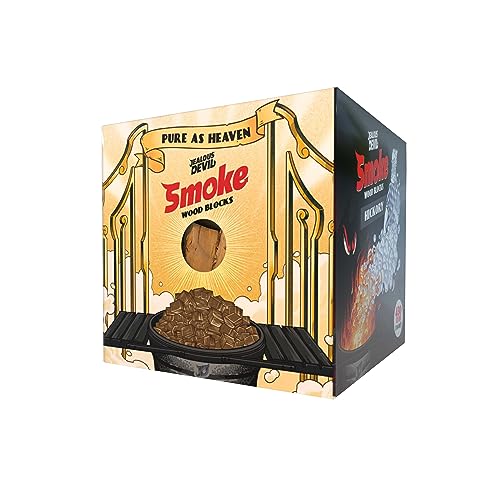 Premium Smoke Hickory Wood Blocks, 430 cu. in. - 100% Natural Wood Chunks Ideal for Smokers, BBQ, and Grilling